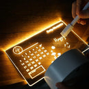 Placa LED de notas, mensagens regravável - Primeiro Mundo