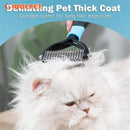 Escova profissional para desembaraçar animais de estimação, 2 lados, pente para cães e gatos, ferramentas para tosa de cachorro. - Primeiro Mundo