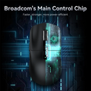 Mouse Bluetooth Attack Shark X6, PixArt PAW3395, conexão tri-modo, base de carregamento magnética de toque RGB, mouse macro para jogos - Primeiro Mundo