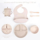 6 PCS Conjunto de Refeição para Bebê Conjunto de Silicone Conjunto de Treinamento de Refeição Infantil Talheres - Primeiro Mundo