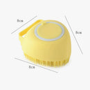 Escova de silicone para banho de cães e gatos - Primeiro Mundo