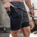Short running mascuino 2x1 Fitness - Primeiro Mundo
