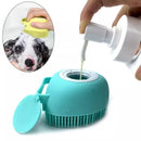 Escova de silicone para banho de cães e gatos - Primeiro Mundo