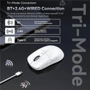 Mouse Bluetooth Attack Shark X6, PixArt PAW3395, conexão tri-modo, base de carregamento magnética de toque RGB, mouse macro para jogos - Primeiro Mundo