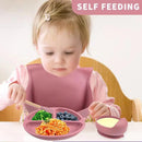 6 PCS Conjunto de Refeição para Bebê Conjunto de Silicone Conjunto de Treinamento de Refeição Infantil Talheres - Primeiro Mundo